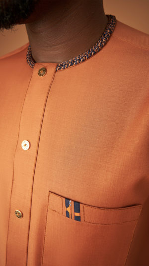 Golden Double Stripe Oldwyn kaftan.