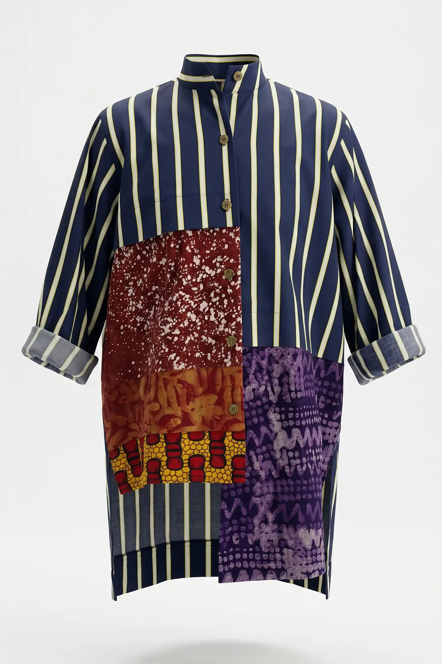 Adire cotton mix Shirt-Dress