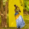 African Cinderella Adire gown