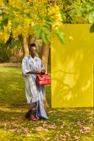 Blue cotton mix- Adire bou-bou