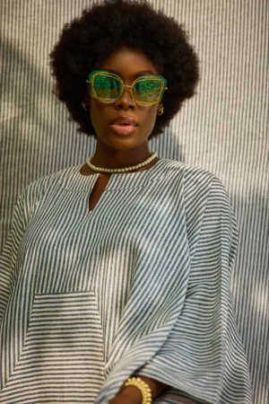 Grey pin strip bou-bou