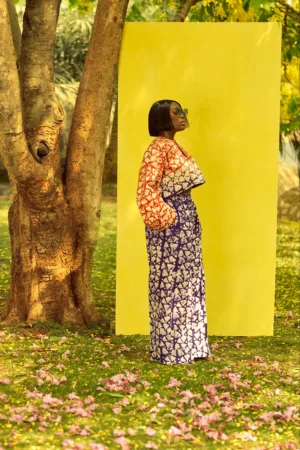 Yellow Blue Adire Pop
