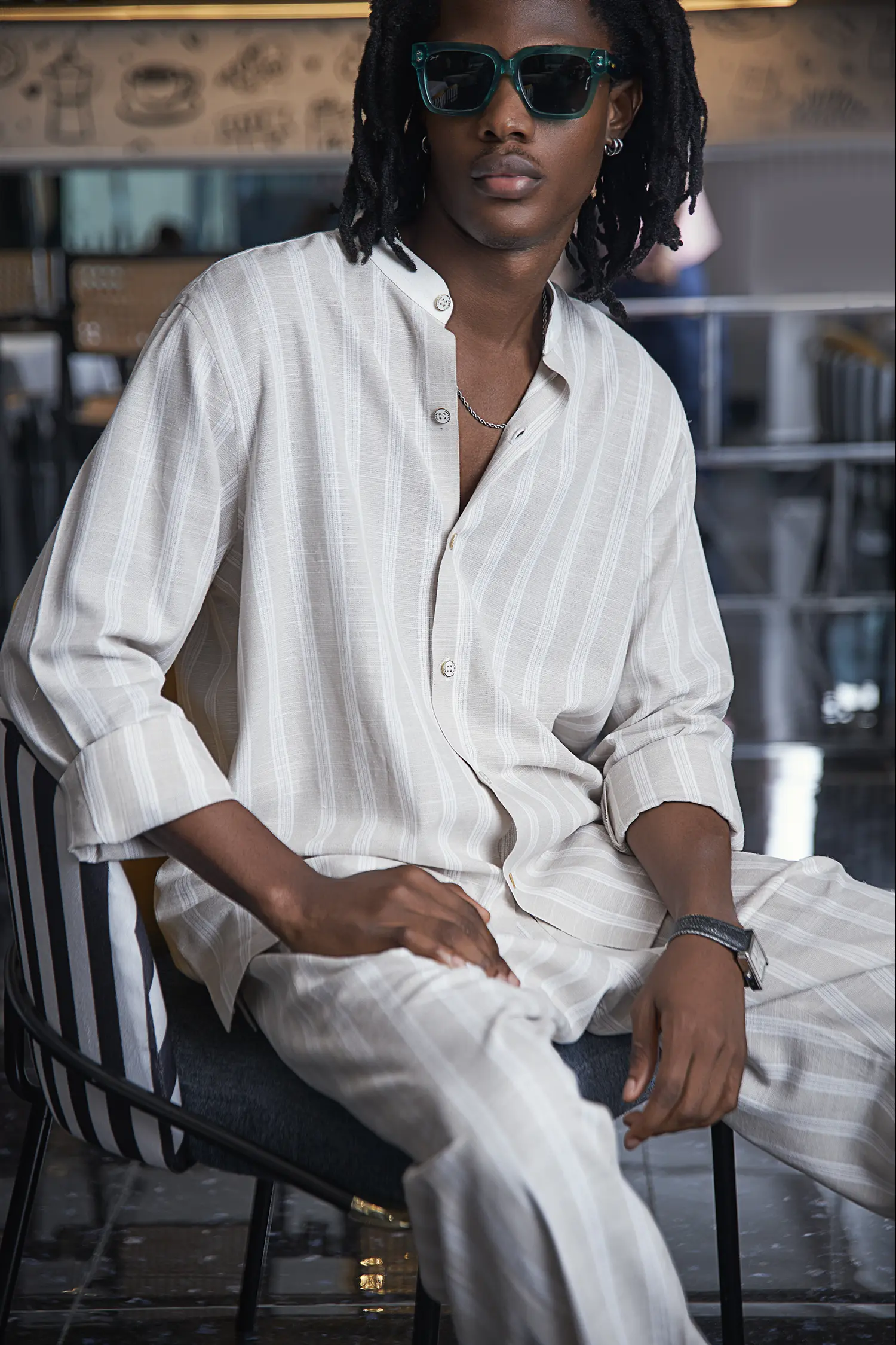 Relaxed Linen Fit Stripes