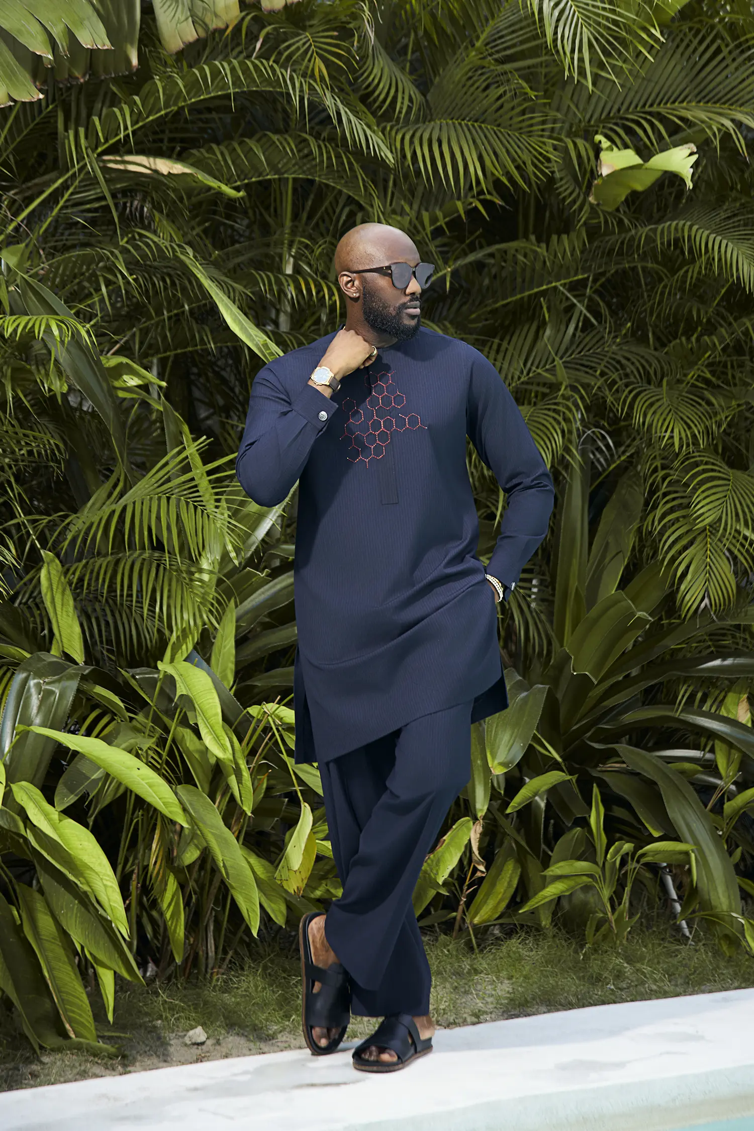 Molecular blue - Navy Kaftan