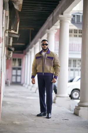 Asooke Royal-mustard mix jacket