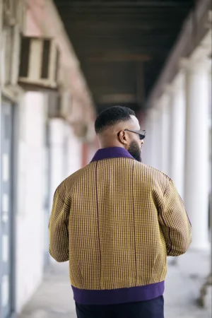 Asooke Royal-mustard mix jacket