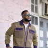 Asooke Royal-mustard mix jacket