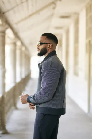 Asooke Grey scale mix jacket