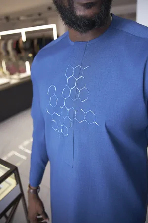 kaftan Molecular blue Mid length N350k